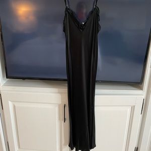 Silky black aritzia slip dress